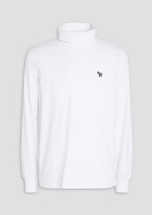 Paul Smith - Appliquéd cotton-jersey turtleneck T-shirt - White - XL