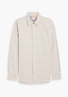 Paul Smith - Checked cotton-poplin shirt - Neutral - S