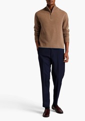 Paul Smith - Merino wool and yak-blend half-zip sweater - Brown - S