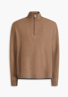 Paul Smith - Merino wool and yak-blend half-zip sweater - Brown - S
