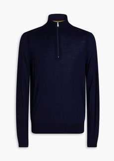 Paul Smith - Merino wool half-zip sweater - Blue - XS