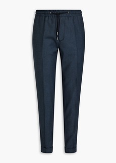 Paul Smith - Slim-fit wool and cashmere-blend flannel drawstring pants - Blue - 30
