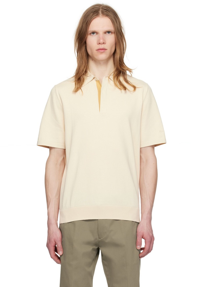 Paul Smith Beige Embroidered Polo