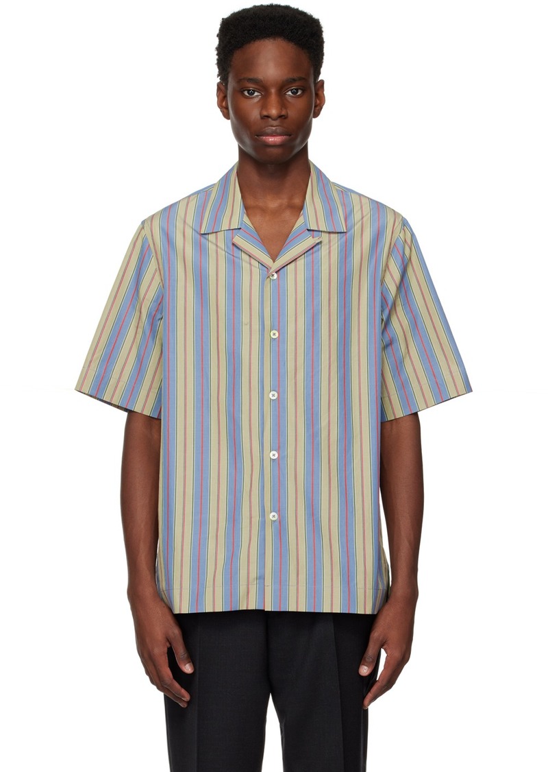 Paul Smith Blue & Beige Striped Shirt