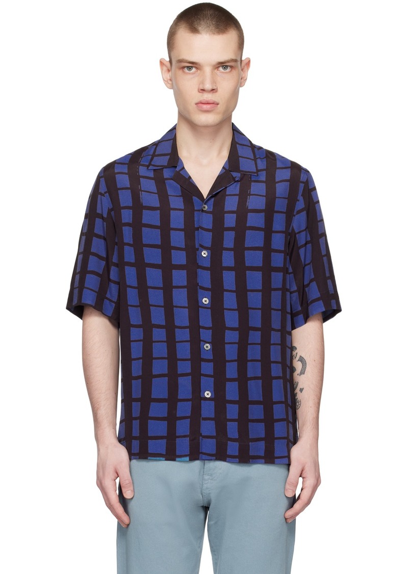 Paul Smith Blue & Black Check Shirt