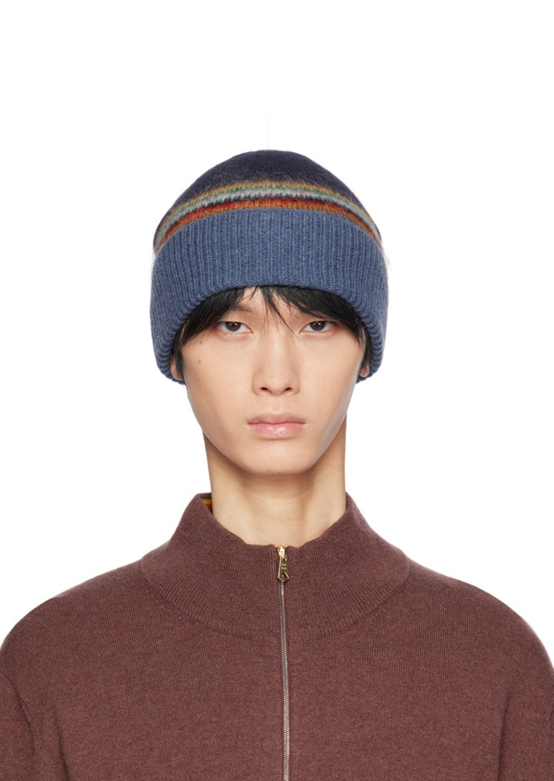 Paul Smith Blue Signature Stripe Beanie