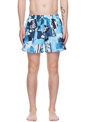 Paul Smith Blue Tropical Floral Swim Shorts