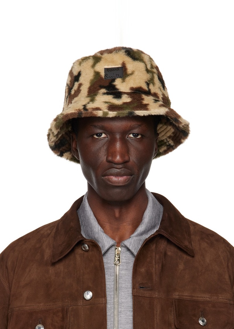 Paul Smith Brown Camouflage Bucket Hat