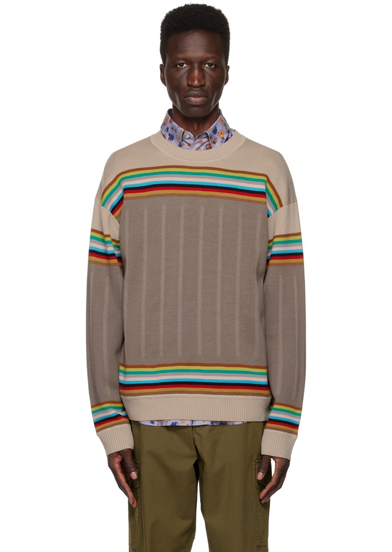 Paul Smith Brown Signature Stripe Sweater