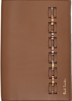 Paul Smith Brown Woven Front Passport Holder