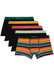 Paul Smith Five-Pack Black Stripe Boxer Briefs