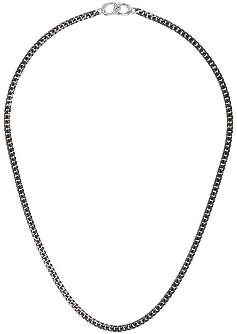 Paul Smith Gunmetal Curb Chain Necklace