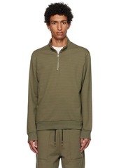 Paul Smith Khaki Half-Zip Sweatshirt