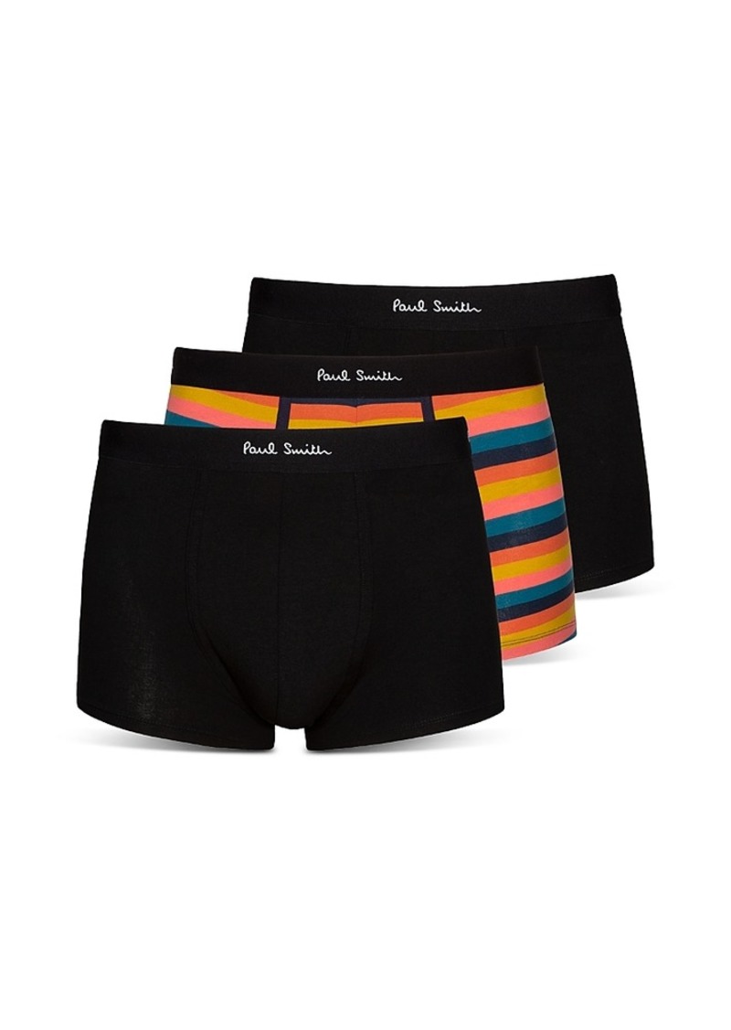 Paul Smith Logo Waistband Mix Artist Trunks, 3-Pack