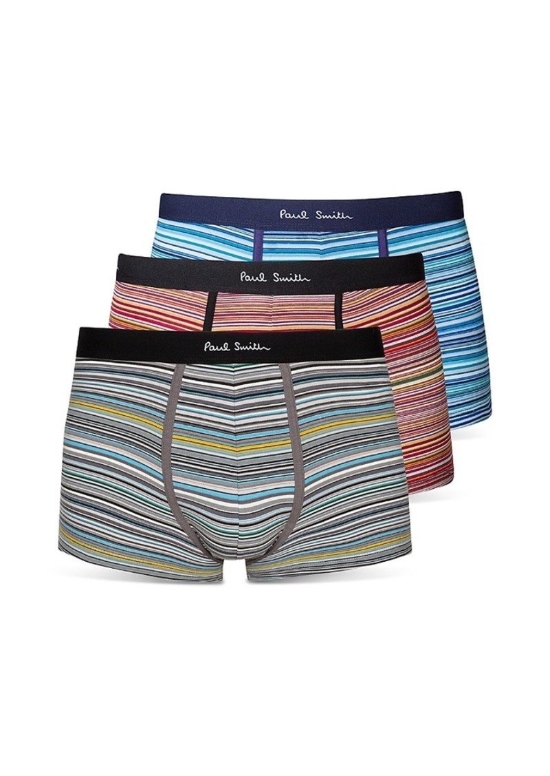 Paul Smith Mixed Signature Stripe Trunks, 3-Pack