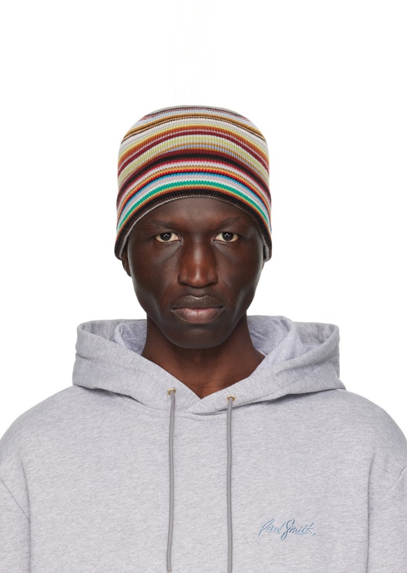 Paul Smith Multicolor Signature Stripe Beanie