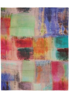 Paul Smith Multicolour Abstract Paint Scarf