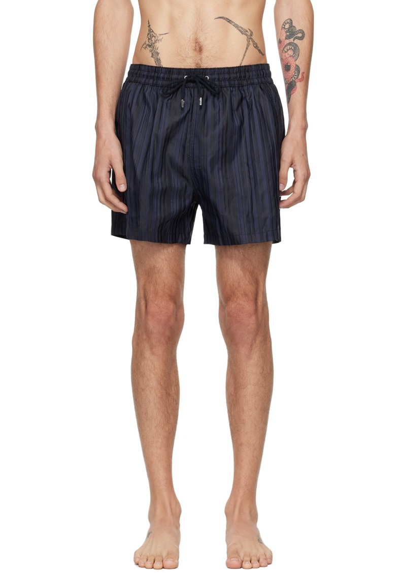 Paul Smith Navy Stripe Swim Shorts