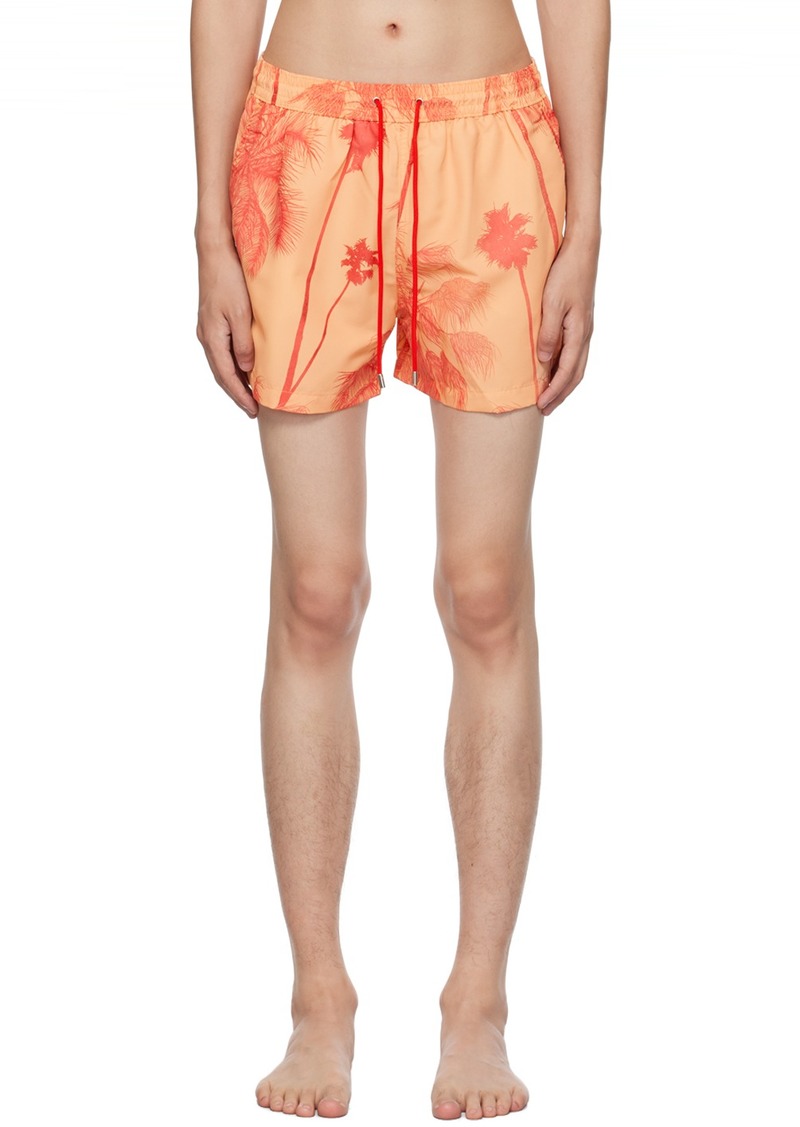 Paul Smith Orange Palm Trees Swim Shorts