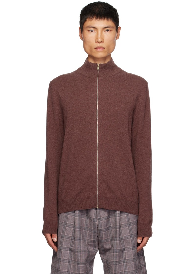 Paul Smith Purple Zip Cardigan