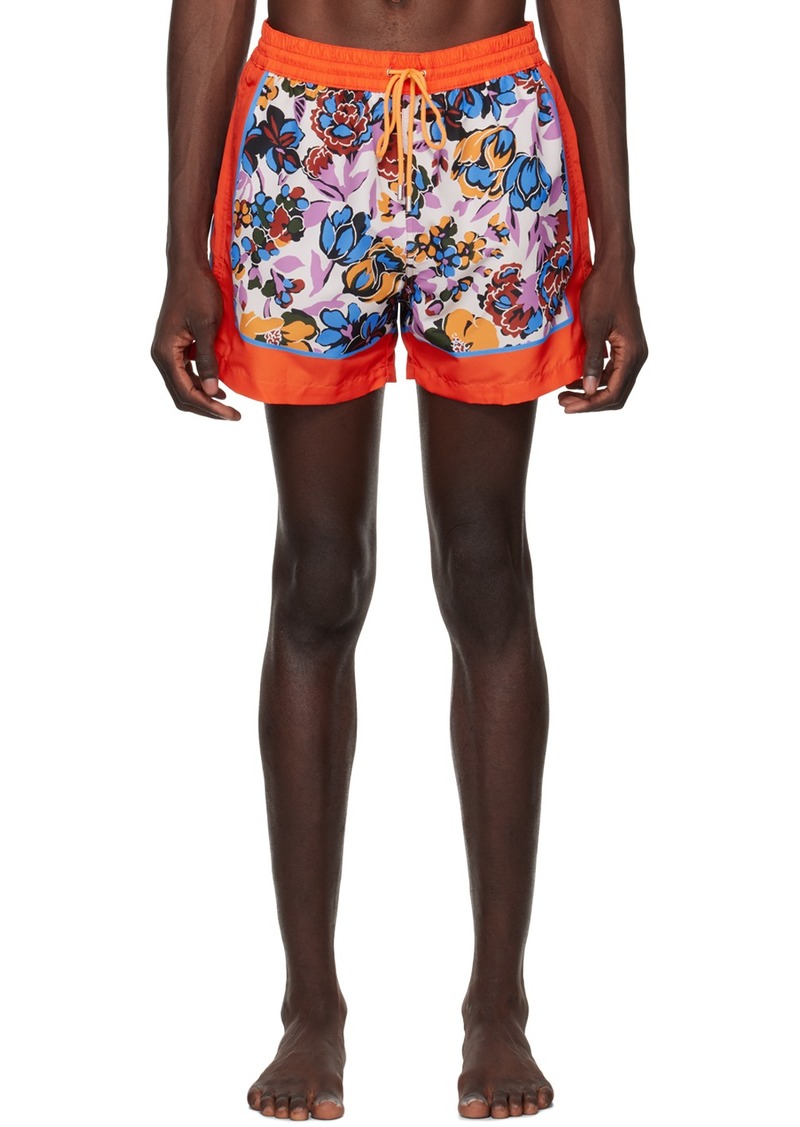 Paul Smith Red Floral Swim Shorts