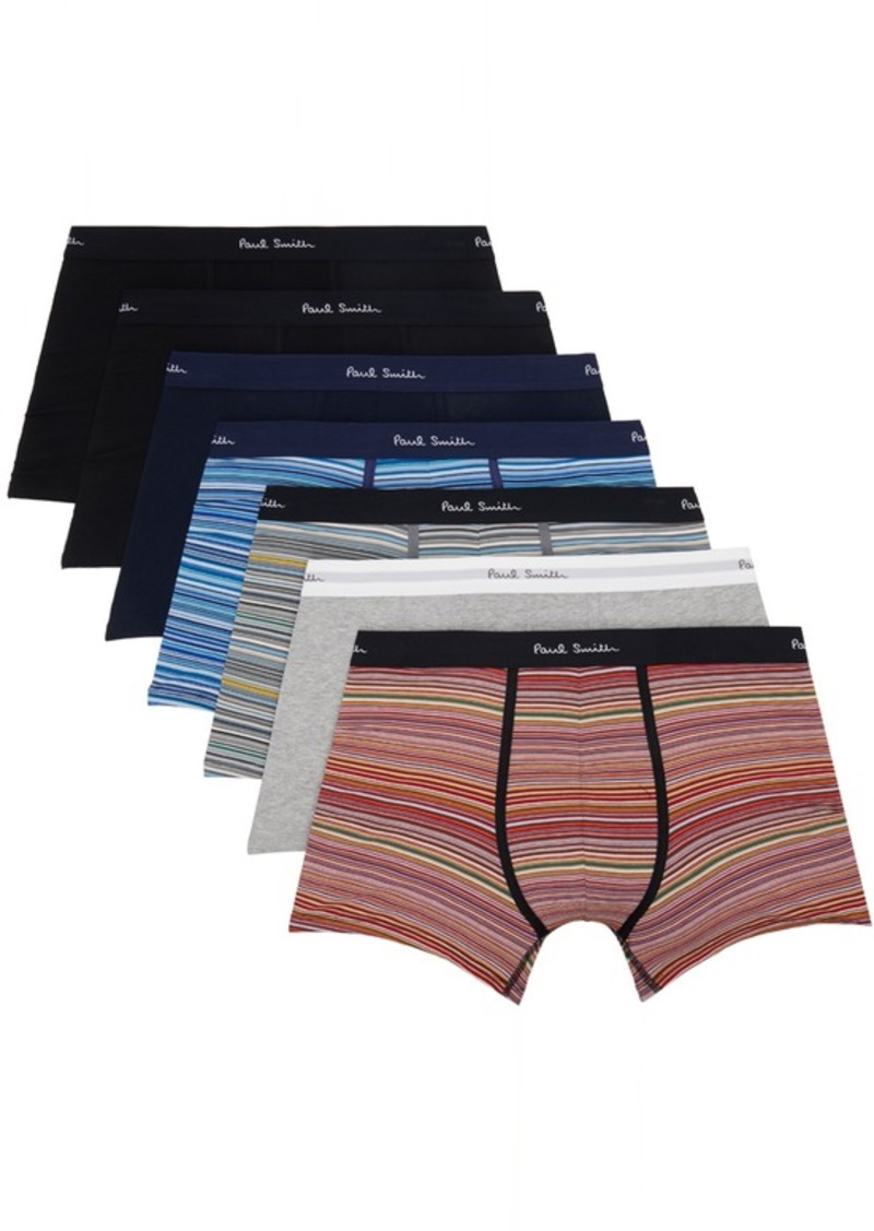 Paul Smith Seven-Pack Multicolor Signature Stripe Boxers