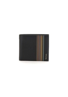 PAUL SMITH "Signature Stripe Block" calfskin wallet