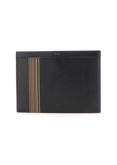 PAUL SMITH "Signature Stripe Block" document leather