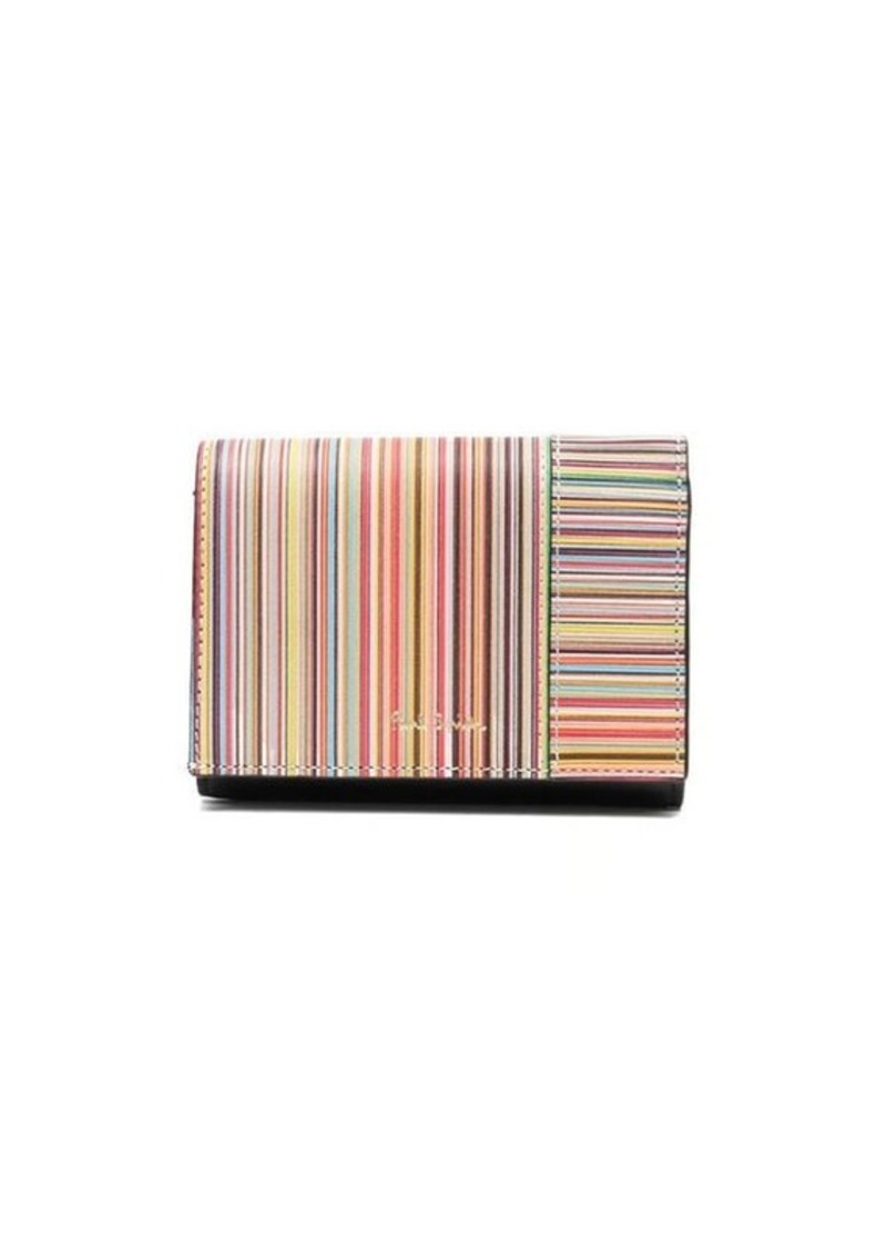 PAUL SMITH Signature Stripe mini trifold wallet