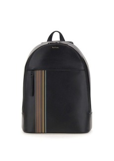 PAUL SMITH "Signature Stripes"  leather backpack