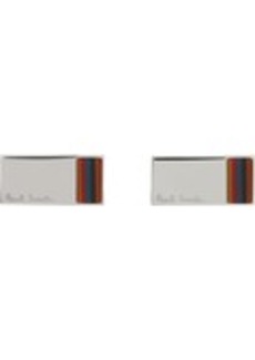 Paul Smith Silver Bright Stripe Cuff Links