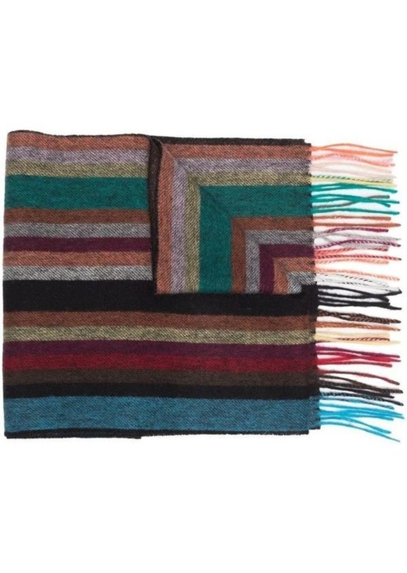 PAUL SMITH Striped wool scarf