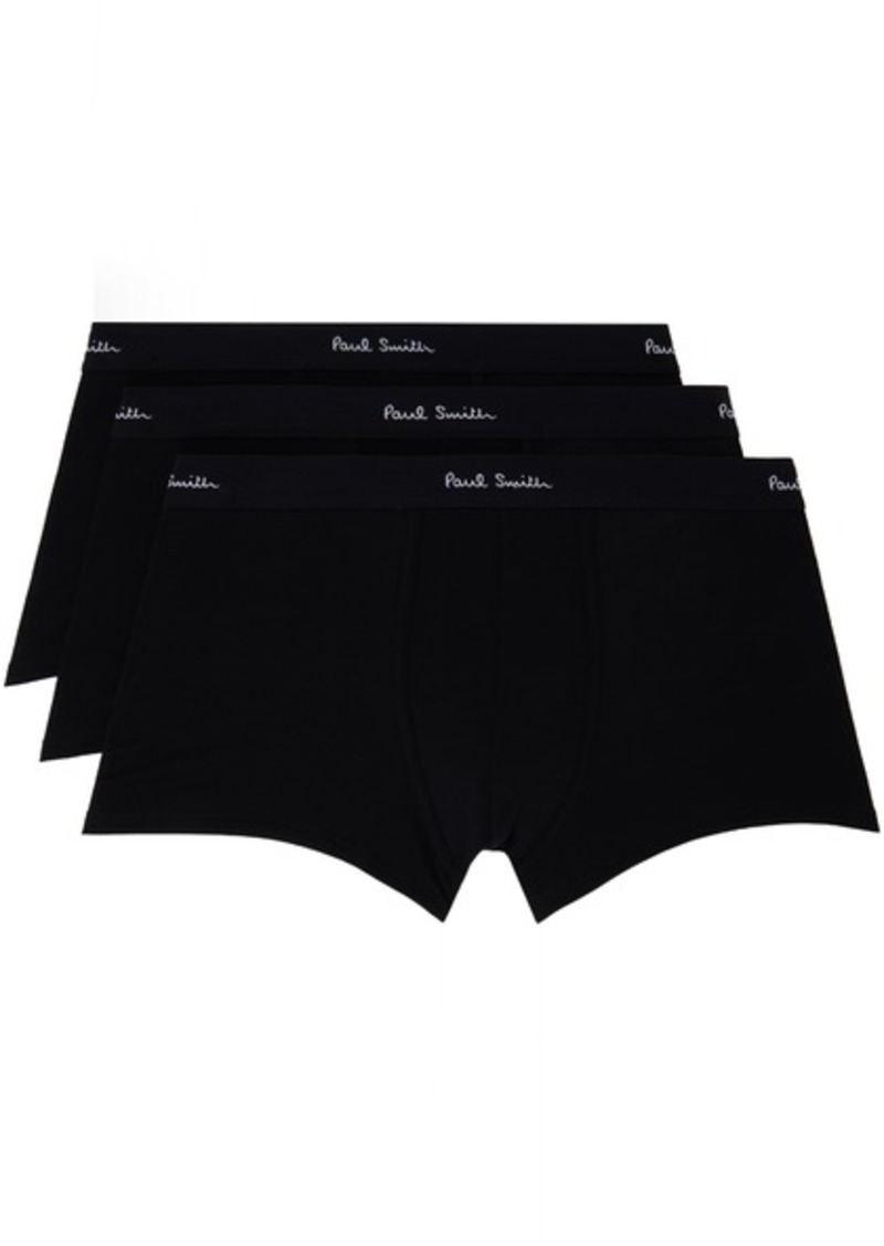 Paul Smith Three-Pack Black Logo Boxer Briefs