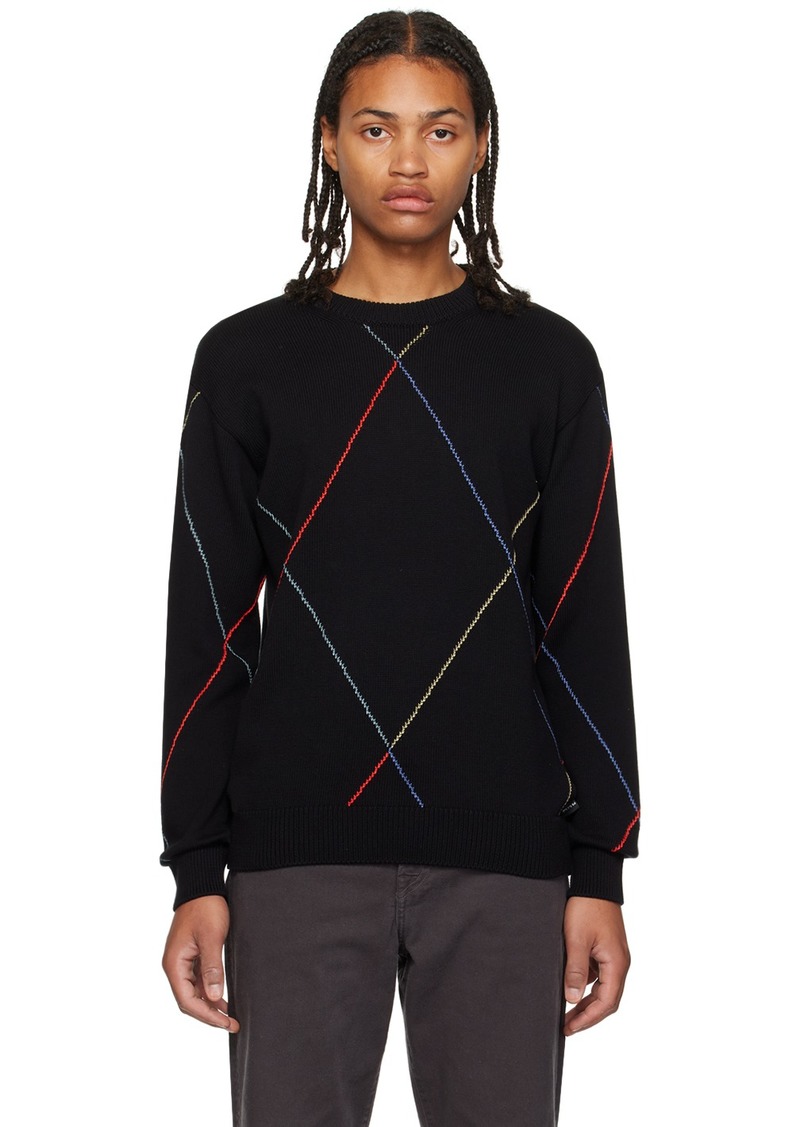 PS by Paul Smith Black Argyle Sweater