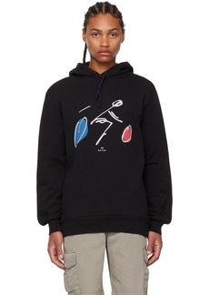 PS by Paul Smith Black Graphic Print Hoodie