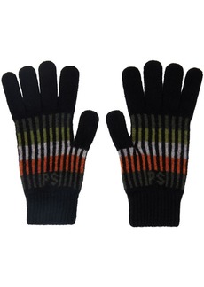 PS by Paul Smith Black Jacquard Gloves