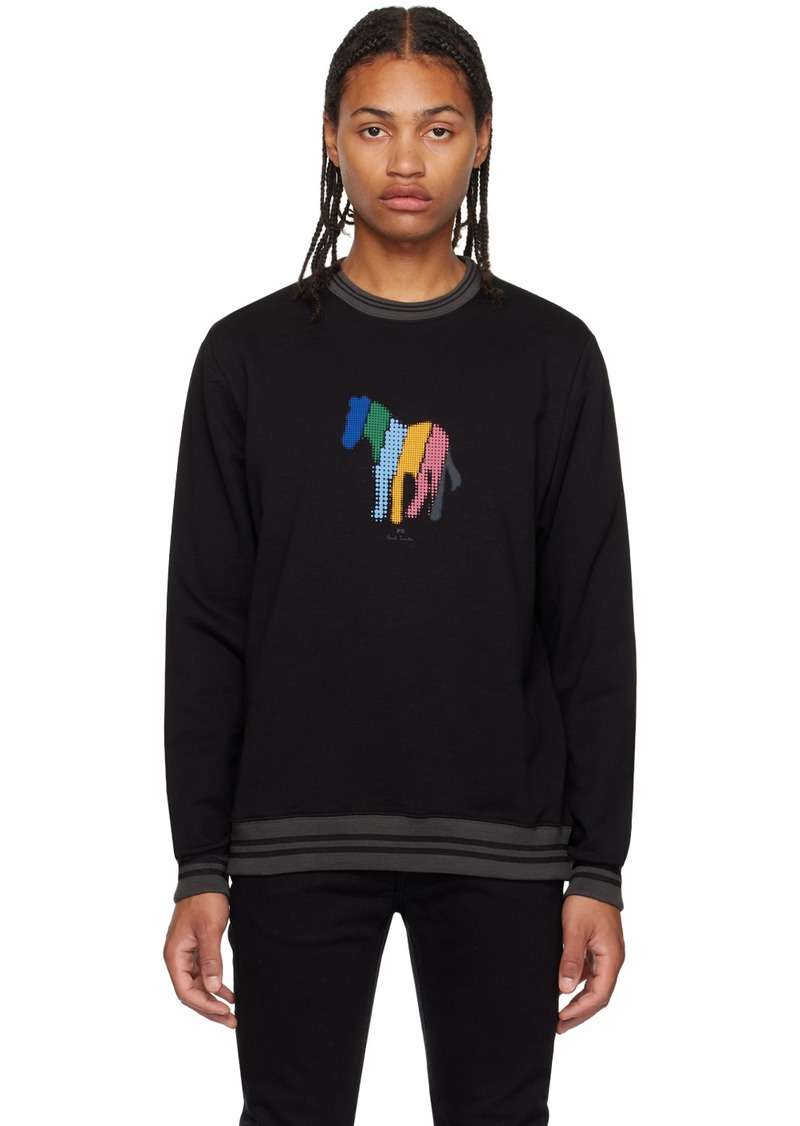 PS by Paul Smith Black Pixel Broad Stripe Zebra Sweatshirt