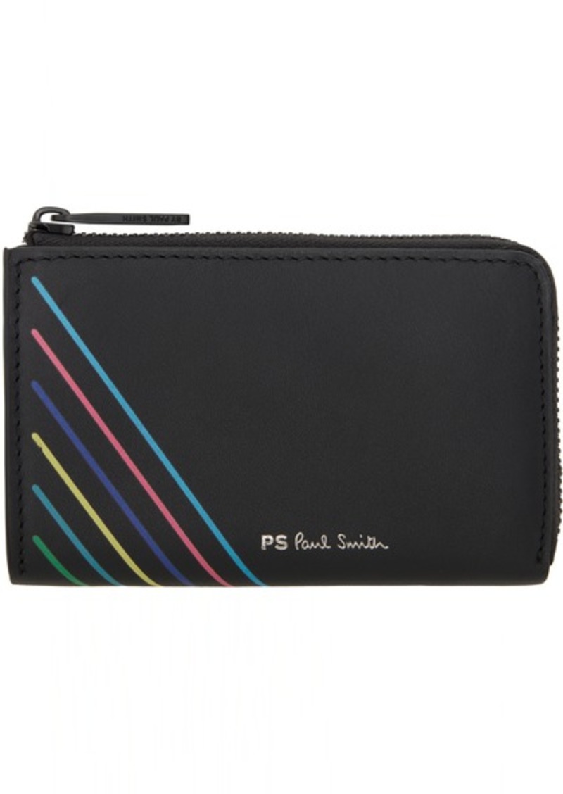 PS by Paul Smith Black 'Sports Stripe' Wallet