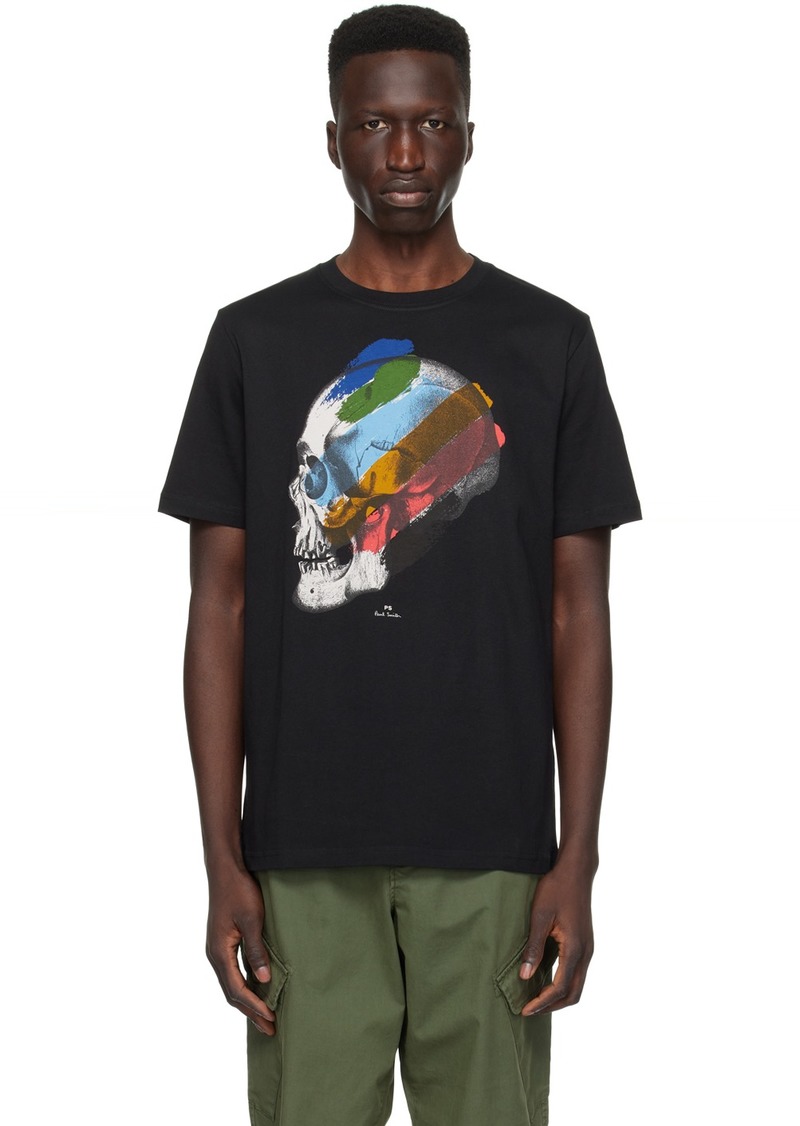 PS by Paul Smith Black Stripe Skull T-Shirt