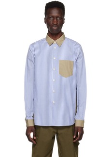 PS by Paul Smith Blue & Khaki Paneled Shirt