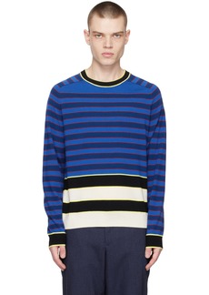 PS by Paul Smith Blue Intarsia Sweater
