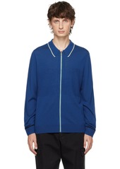 PS by Paul Smith Blue Zip Cardigan