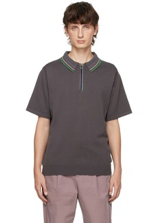 PS by Paul Smith Gray Striped Polo