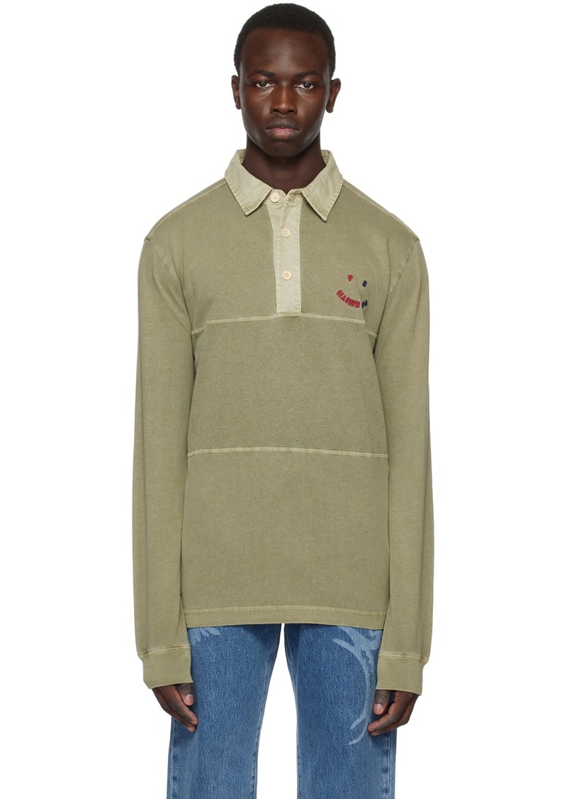 PS by Paul Smith Khaki Embroidered Polo