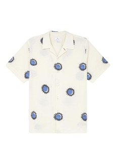 PS by Paul Smith Men's Blue Sun Short Sleeve Shirt