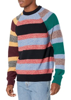 PS by Paul Smith Men's Multi-Stripe Crew Neck Sweater