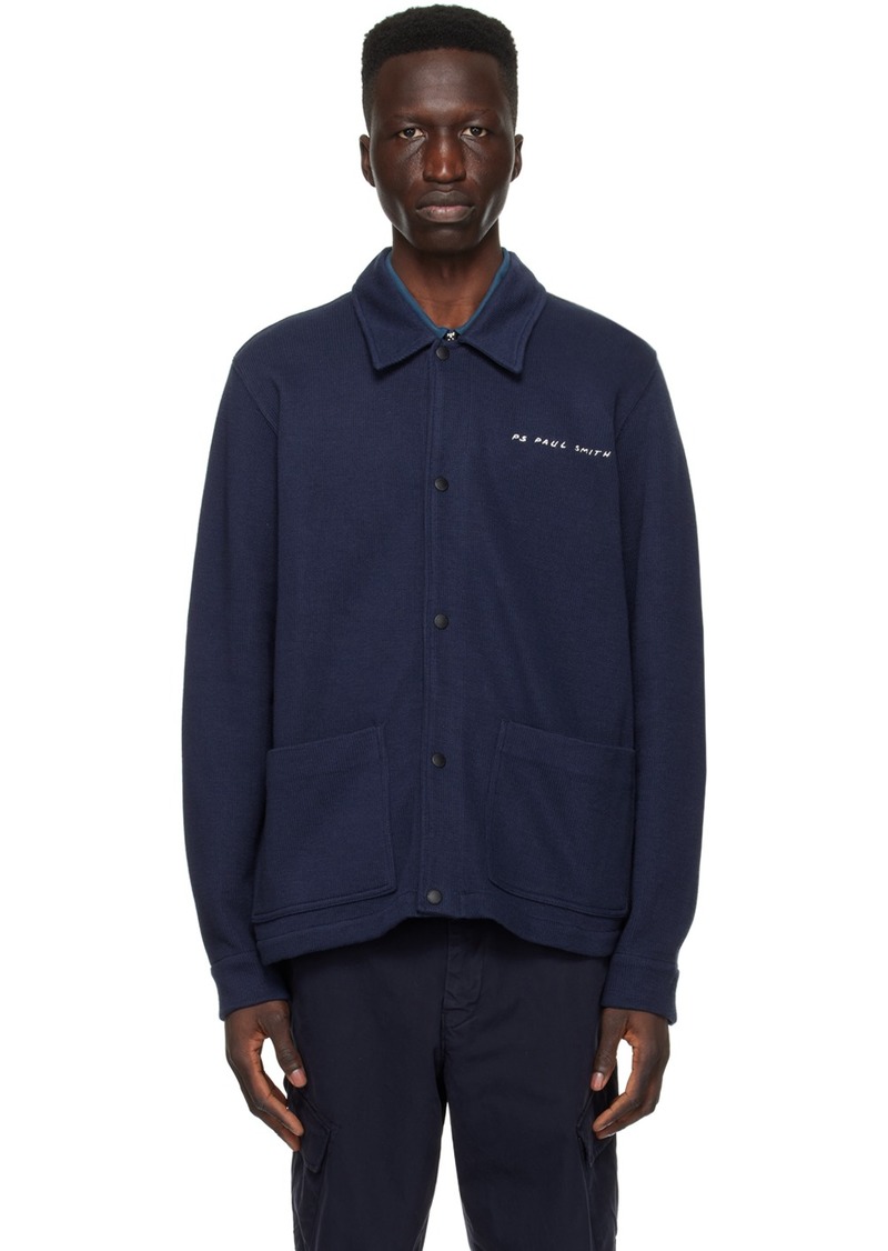 PS by Paul Smith Navy Press-Stud Jacket