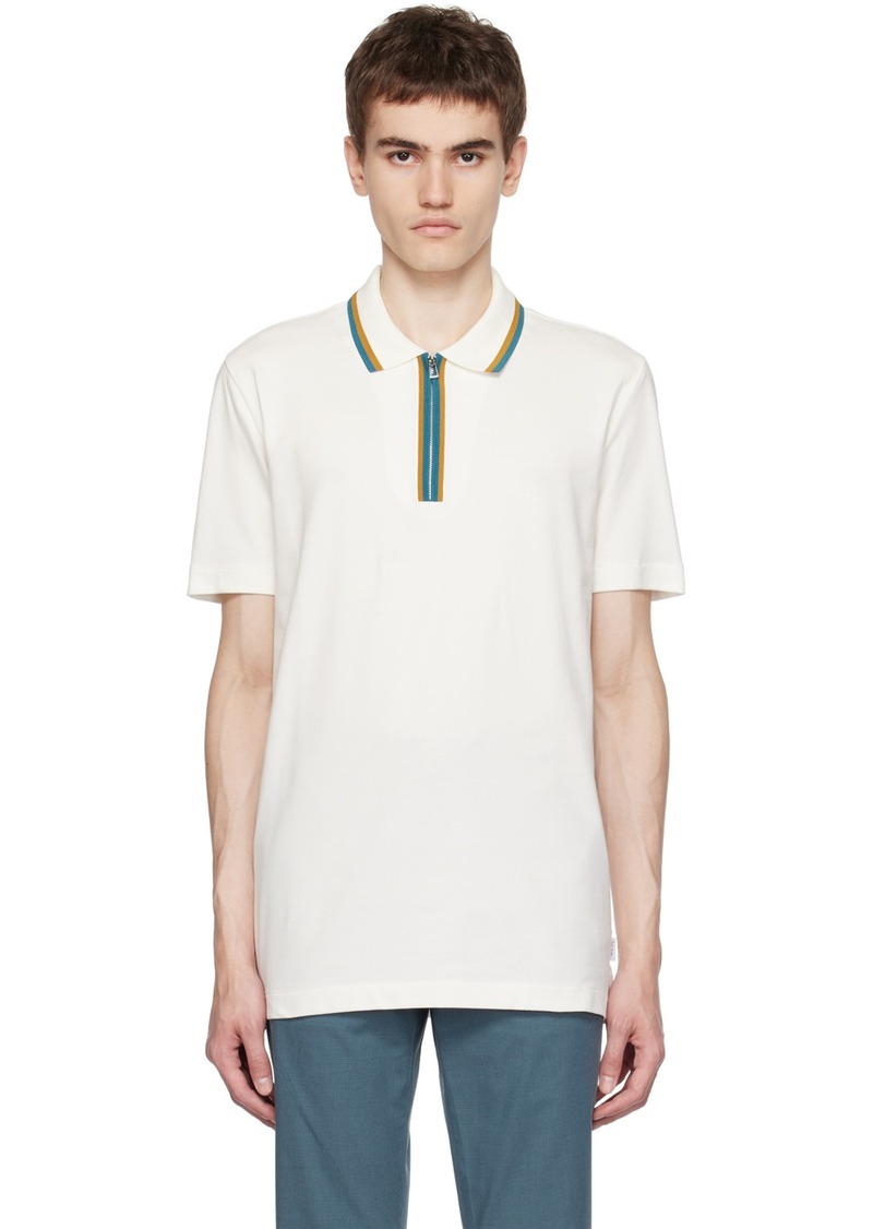 PS by Paul Smith Off-White Half Zip Polo