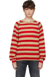 PS by Paul Smith Red & Beige Striped Sweater