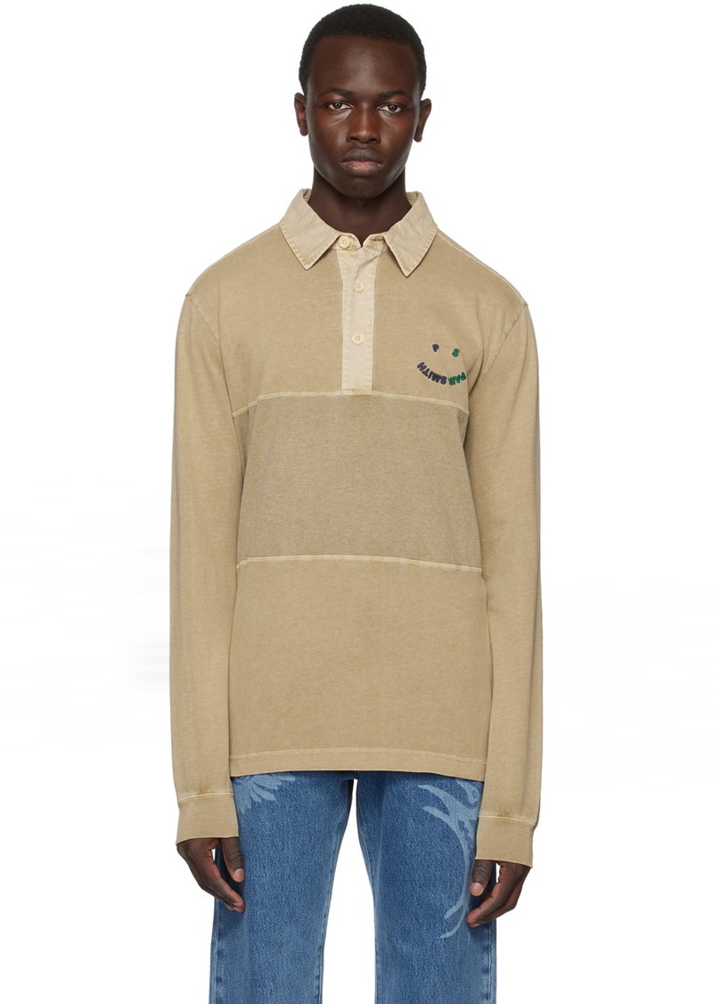 PS by Paul Smith Tan Embroidered Polo